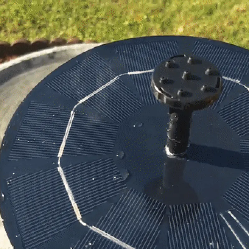Sherem Solar Powered Water Fountain gif of use